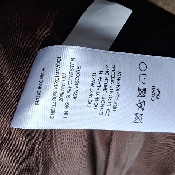 Quince Italian Wool Tailored Coat Chocolate XS - Picture 5 of 16